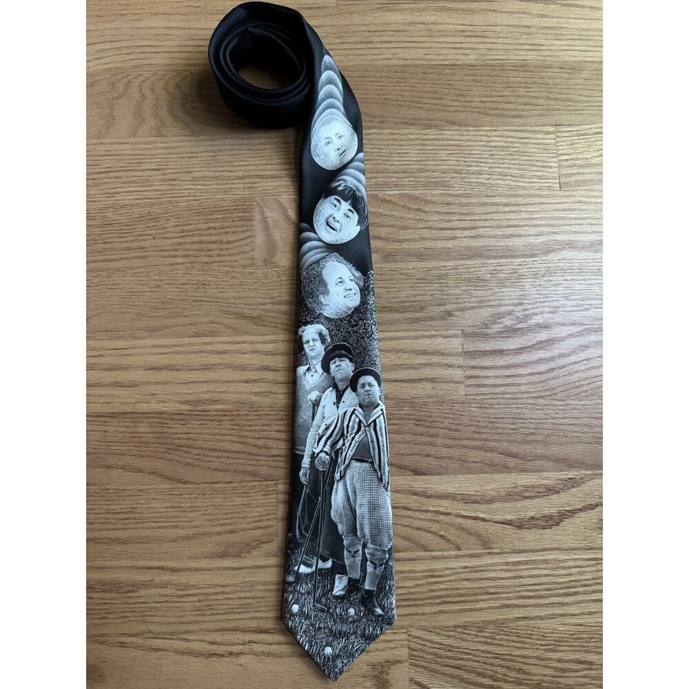 Three Stooges Tie Golfing With Friends Original Ralph Marlin 1993‎ Vintage